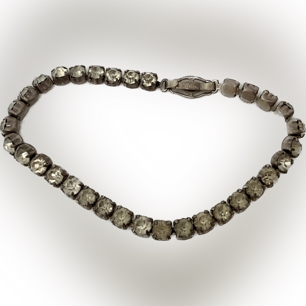 Sterling Silver Tennis Bracelet Vintage
